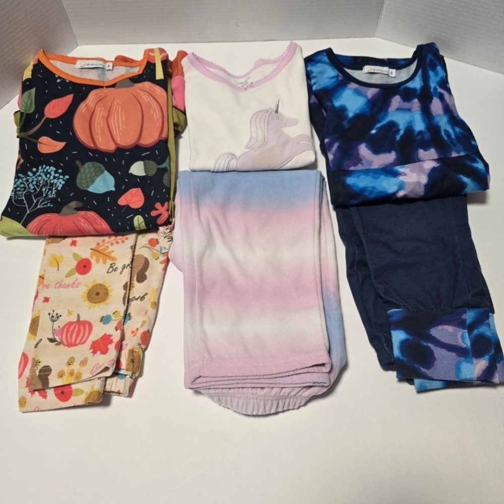 Bundle, Girls Size 6 Colorful Kids Pajama Sets/Matching Sets - 13 Items - Picture 3 of 16